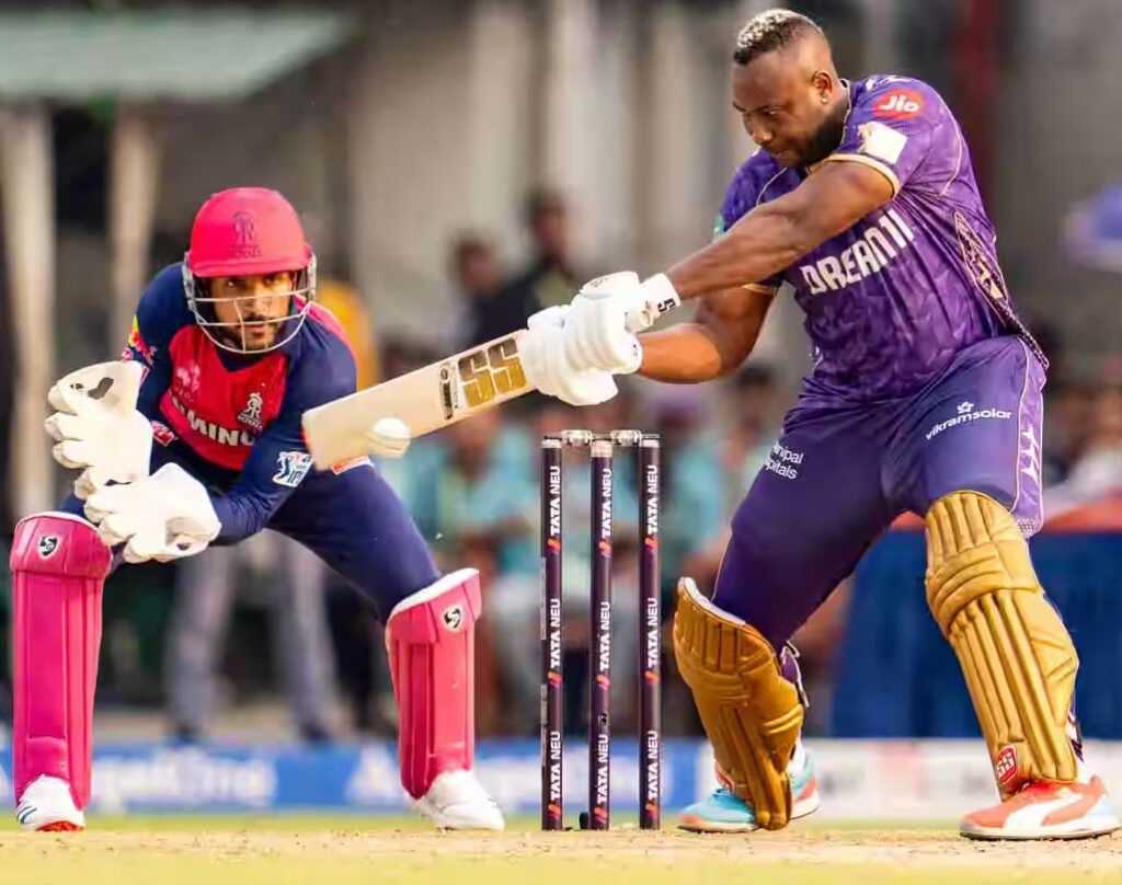 KKR vs RR 4 May IPL 2025 Match Highlights: Russell’s Storm Outshines Parag’s 95 in a Thrilling One-Run Victory.